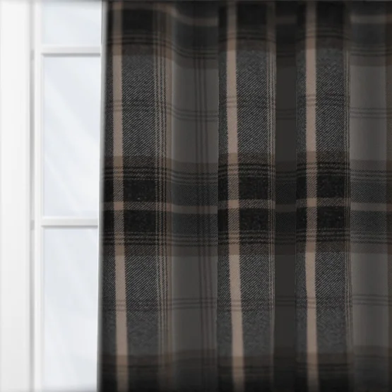 Balmoral Charcoal curtain