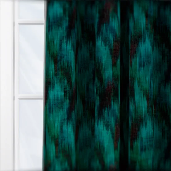 Bargello Jade curtain