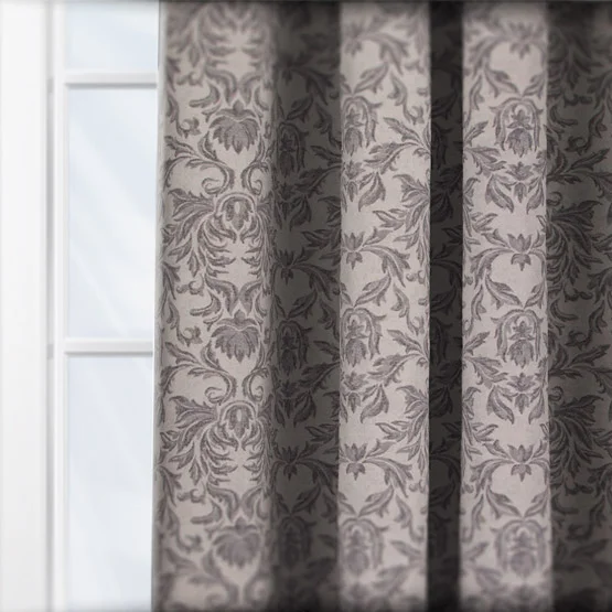 Belgravia Charcoal curtain