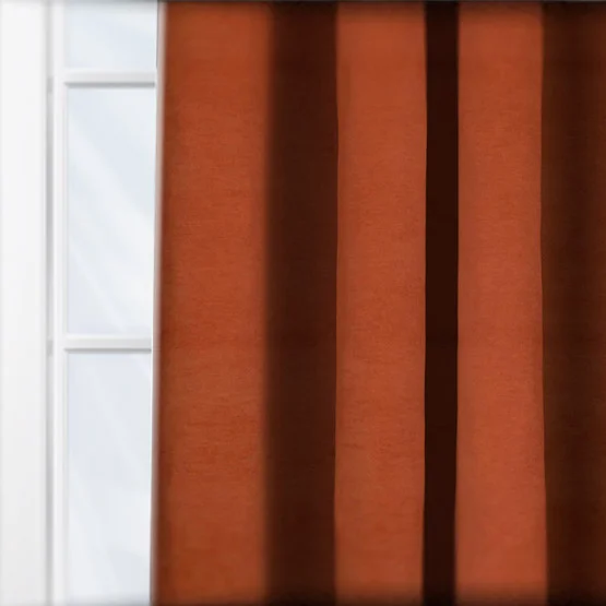Belvoir Recycled Burnt Orange curtain