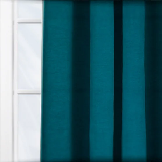 Belvoir Recycled Peacock curtain