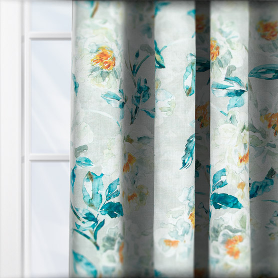 Fryetts Cassia Teal curtain