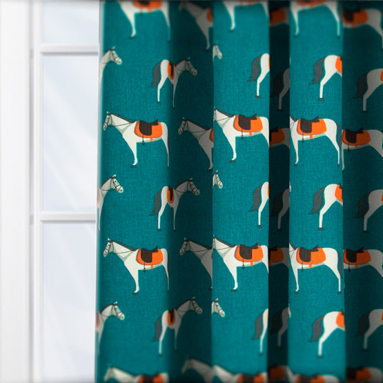 Fryetts Cheval Teal curtain