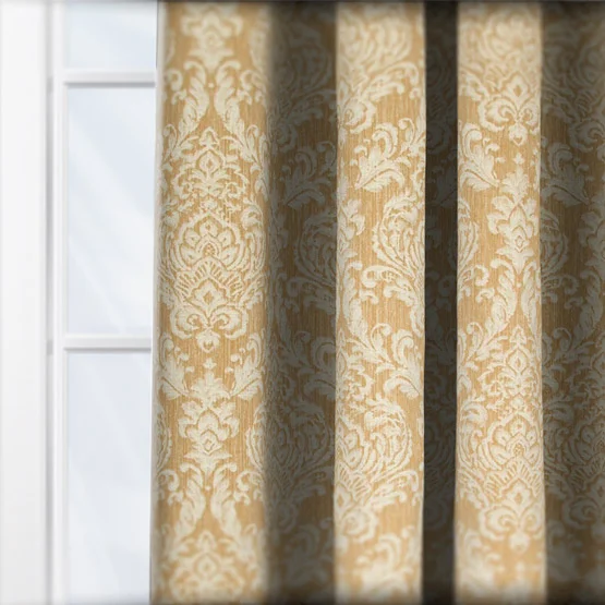 Classic Damask Ochre curtain