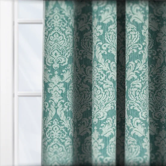 Classic Damask Teal curtain