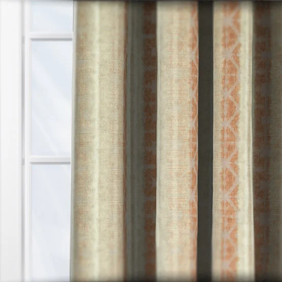 Delamere Stripe Bronze curtain