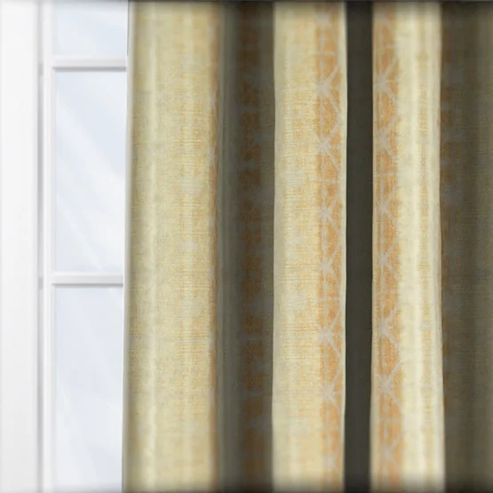 Delamere Stripe Ochre curtain