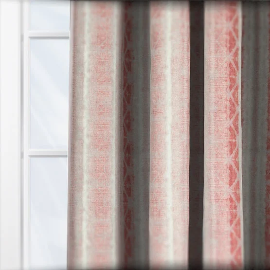 Delamere Stripe Rosso curtain