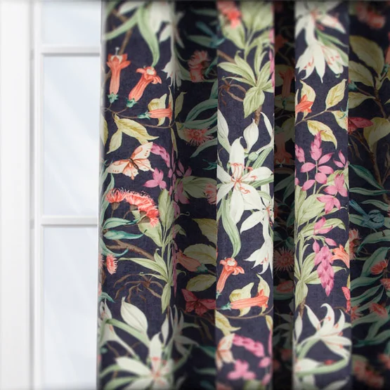 Giverny Indigo curtain