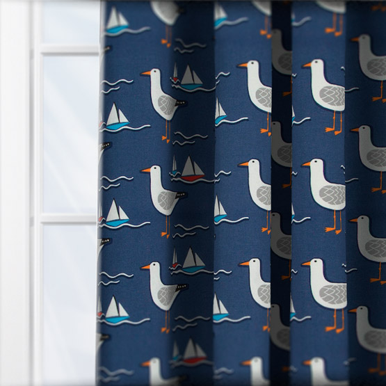 Fryetts Gull Navy curtain