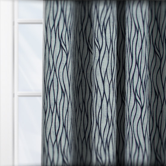 Fryetts Linear Indigo curtain