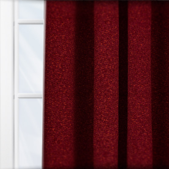 Fryetts Lux Boucle Rosso curtain