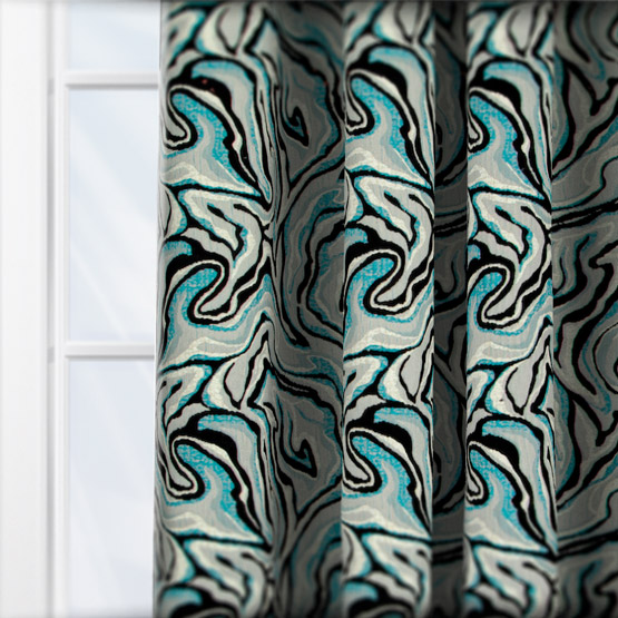 Fryetts Magma Teal curtain