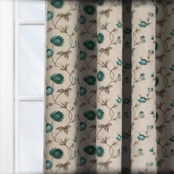 Midhurst Teal curtain