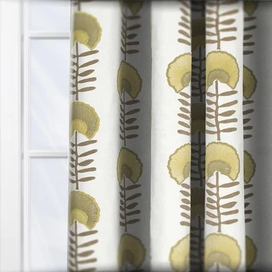 Scandi Floral Pampas curtain