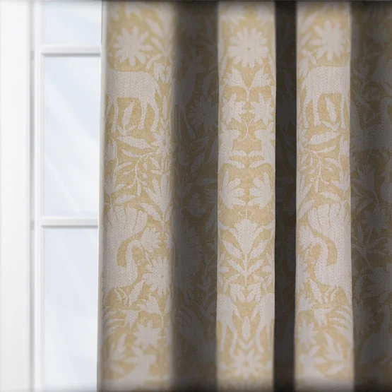 Scandi Wildlife Ochre curtain