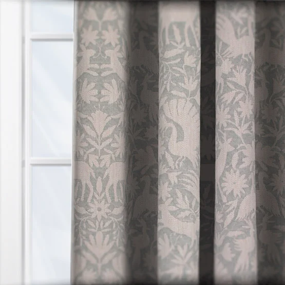Scandi Wildlife Seafoam curtain