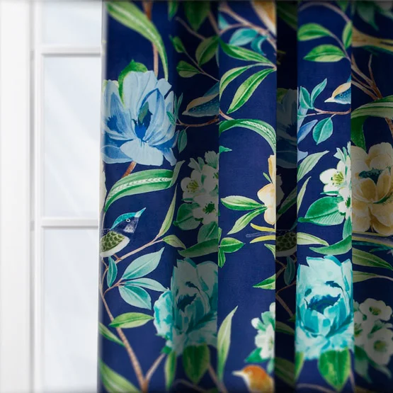 Shangri La Navy curtain