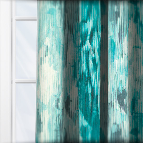 Fryetts Stratus Teal curtain