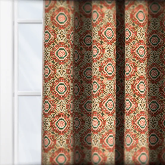 Tabriz Burnt Orange curtain