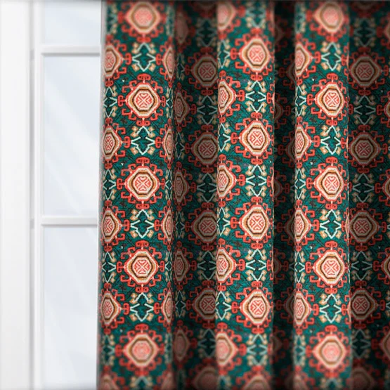 Tabriz Kingfisher curtain