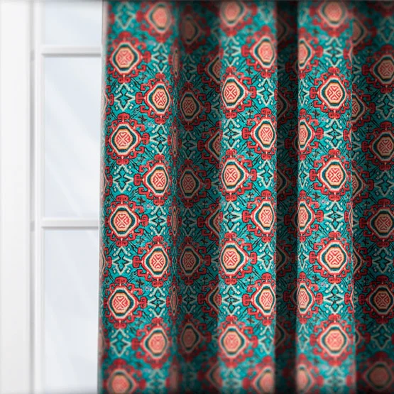 Tabriz Teal curtain