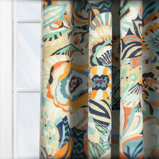 Tresco Indigo curtain