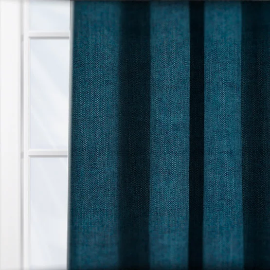 Malaga Herringbone Aegean curtain
