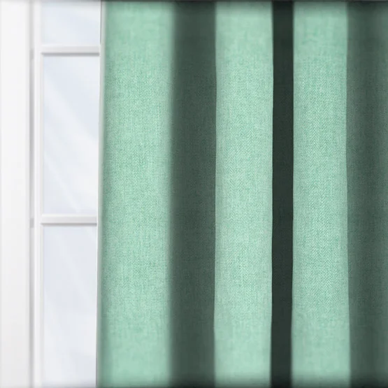 Malaga Herringbone Sage curtain