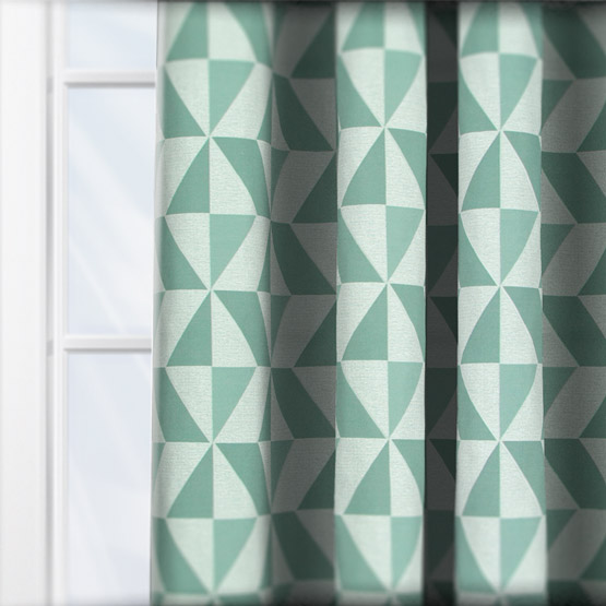 Gordon John Tribeca Teal curtain