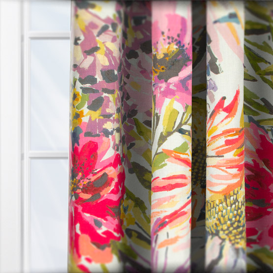 Harlequin Floreale Fuchsia Heather and Lime curtain