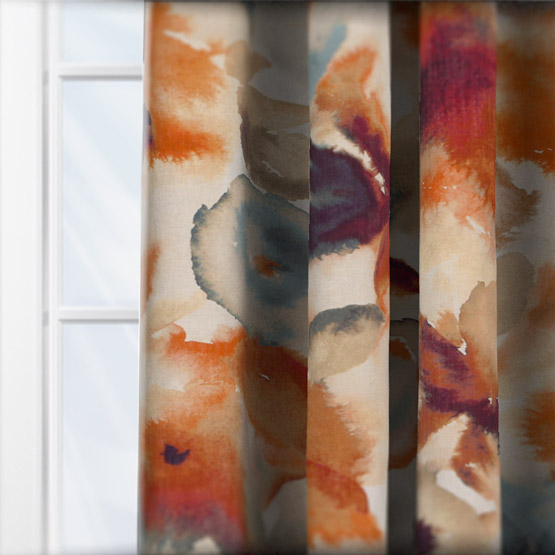 Harlequin Flores Rust curtain