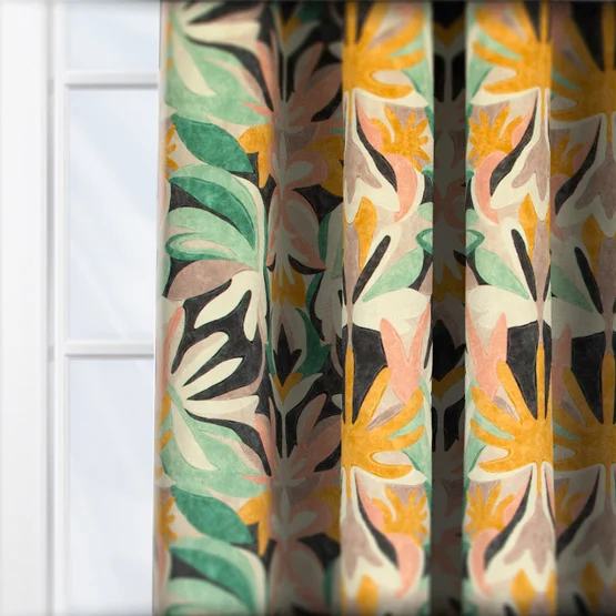 Harlequin Melora Positano Succulent and Amber Light curtain
