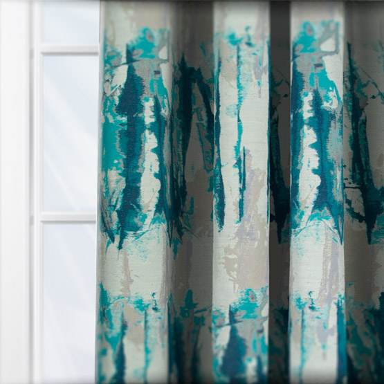 Harlequin Takara Teal curtain