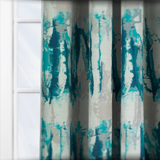 Harlequin Takara Teal curtain