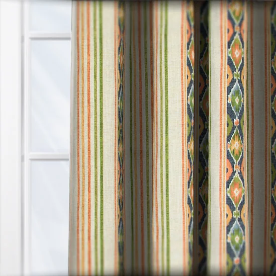 Boho Stripe Spice curtain