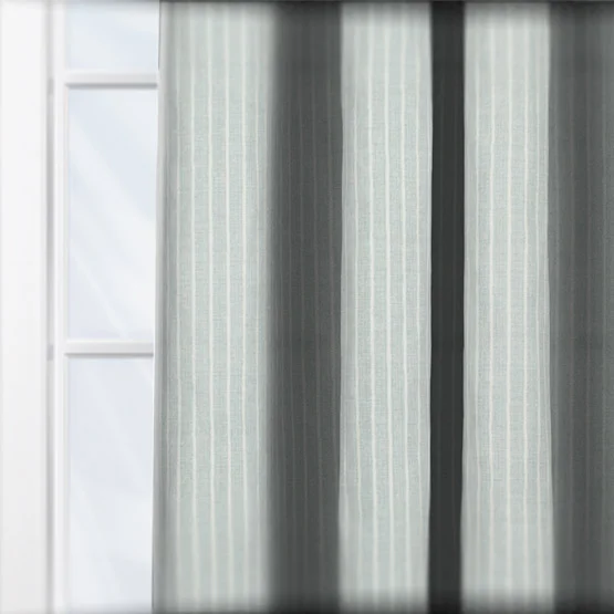 Pencil Stripe Duckegg curtain
