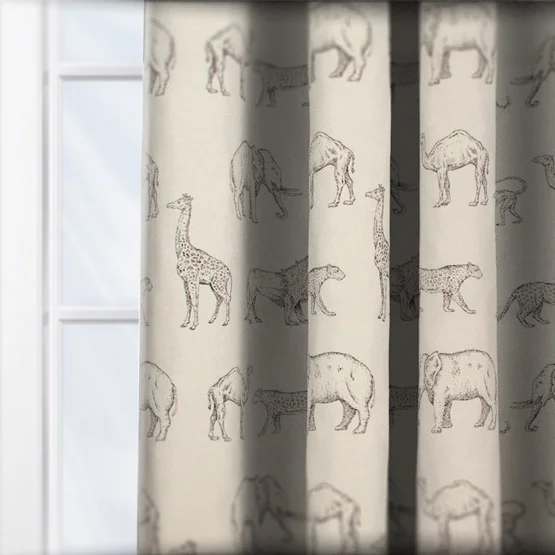 Prairie Animals Anthracite curtain