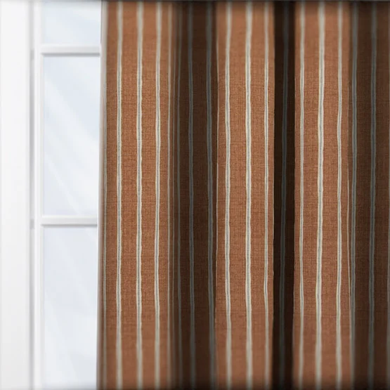 Rowing Stripe Paprika curtain