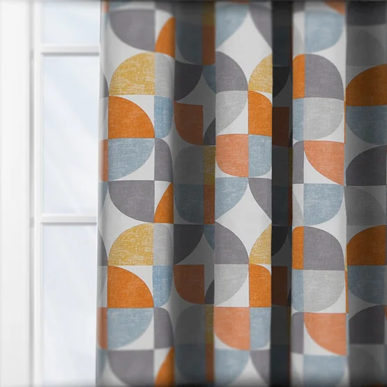 Spiral Tangerine curtain