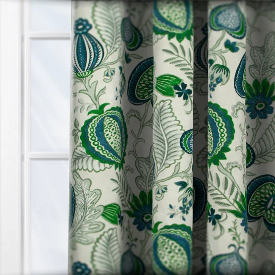 Winter Fruits Navy curtain