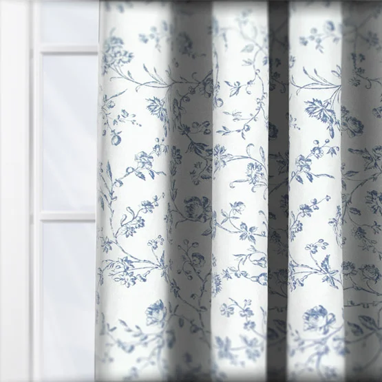 Laura Ashley Aria Seaspray Blue curtain
