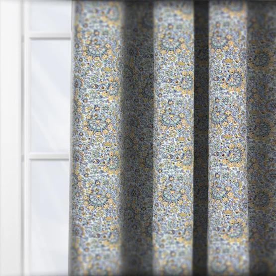 Laura Ashley Painswick Paisley Newport Blue curtain