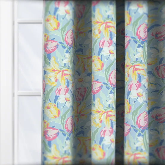 Laura Ashley Tulip China Blue curtain