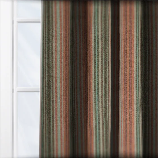 MOON Burleigh Teal Rouge curtain