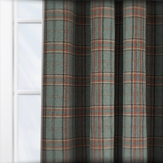 MOON Smyth Aqua Rust curtain