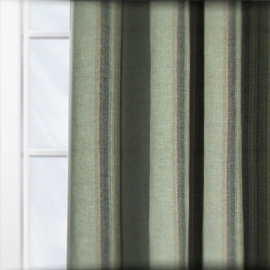 MOON Wentworth Stripe Aqua curtain