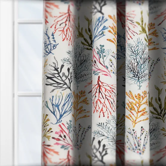 Coral Tropical curtain