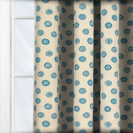 Daisy Cornflower curtain