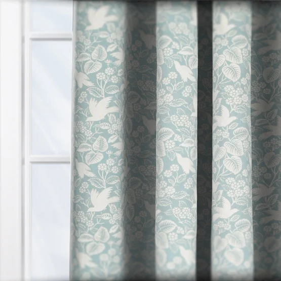Hollies Cornflower curtain